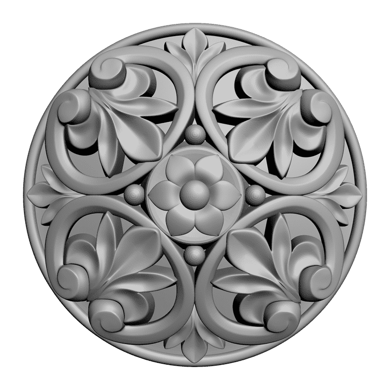 картинка Розетка резная D16-020 3D-STL.COM