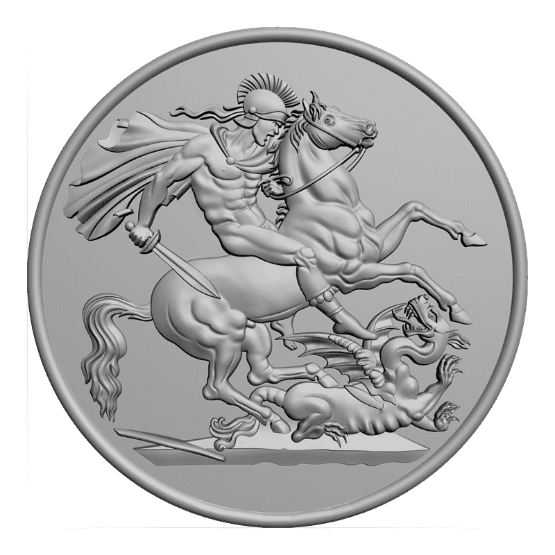 картинка Георгий Победоносец P4-058 3D-STL.COM