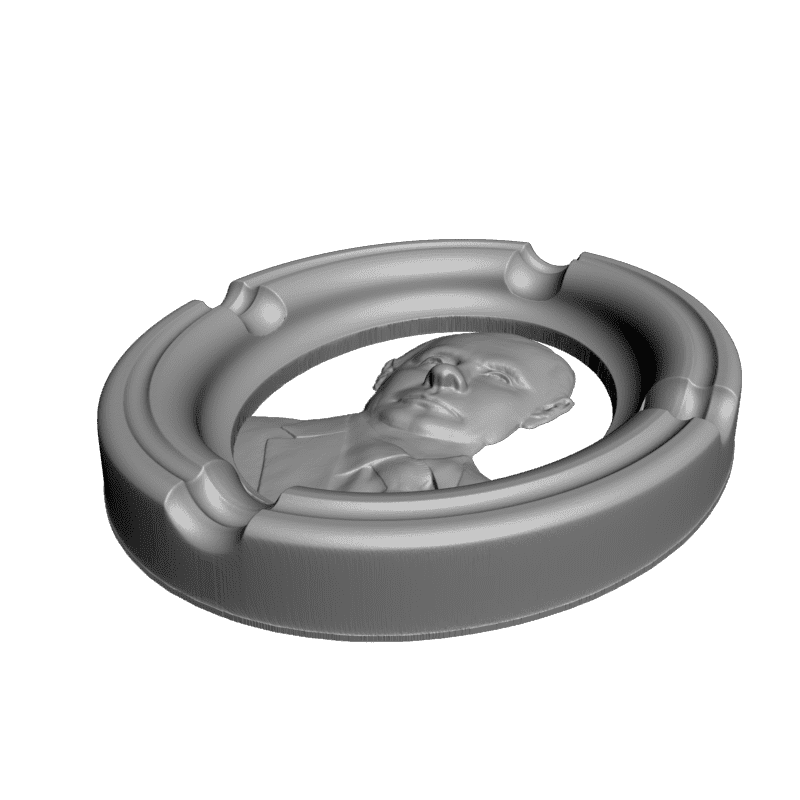картинка Пепельница Путин P4-281 3D-STL.COM