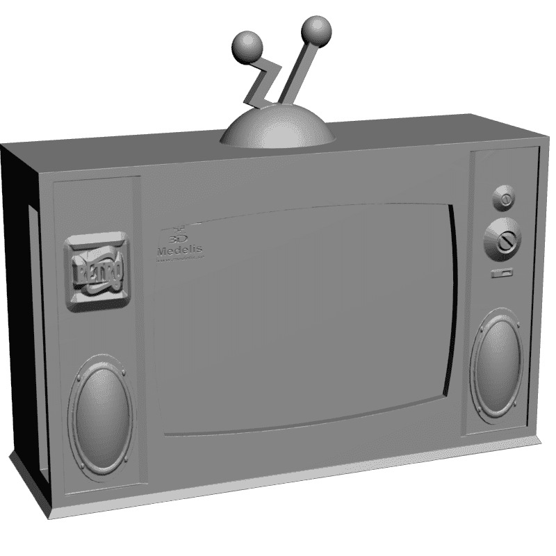 картинка Ретро телевизор стенд P4-347 3D-STL.COM