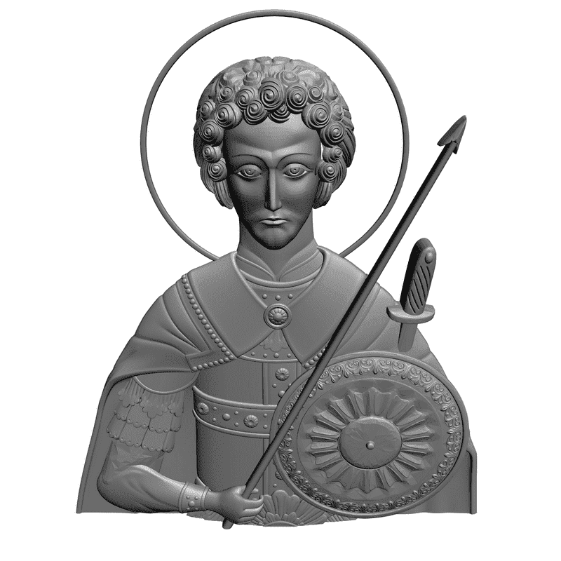 картинка Св. Вмч. Георгий V6-008 3D-STL.COM