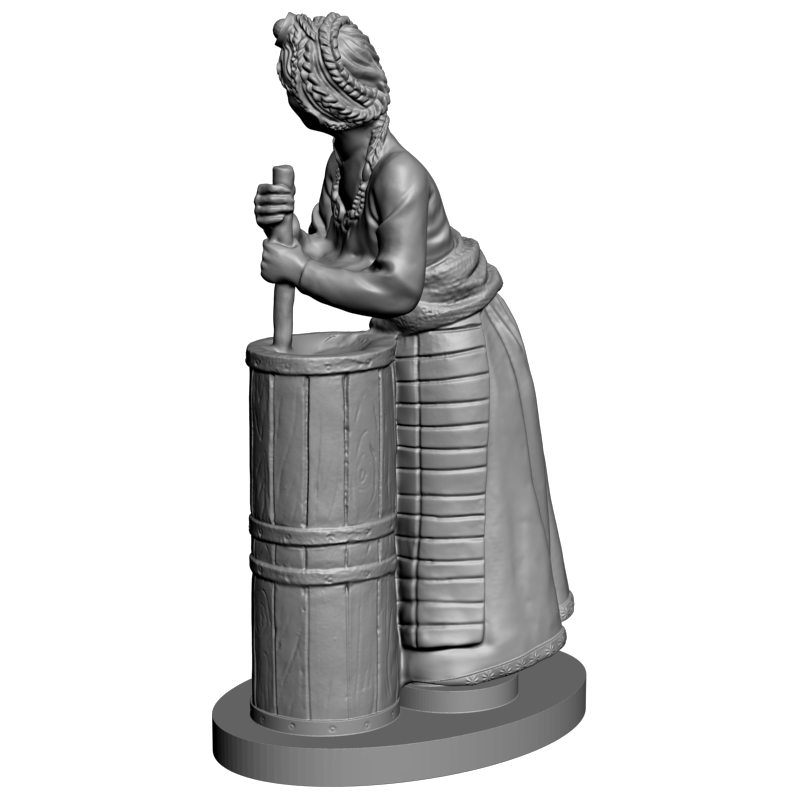 картинка Деревенская девушка L3-181 3D-STL.COM