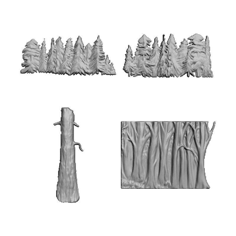 картинка Дерево Набор №8 F4-018 3D-STL.COM