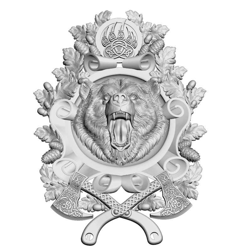 картинка Злой медведь F1-161 3D-STL.COM