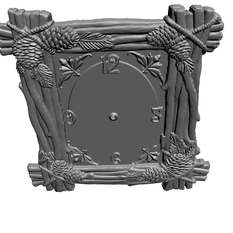картинка Часы резные P3-017 3D-STL.COM