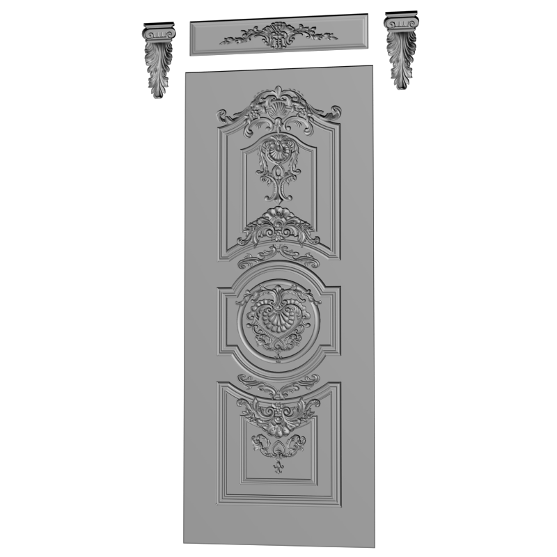 картинка Двери резные H3-068 3D-STL.COM