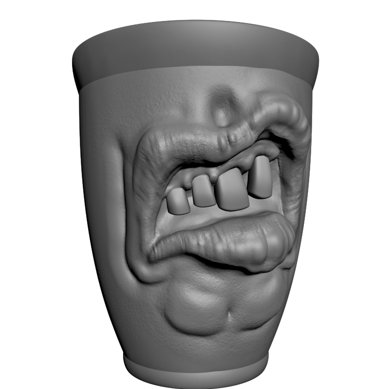 картинка Чаша с зубами H5-126 3D-STL.COM