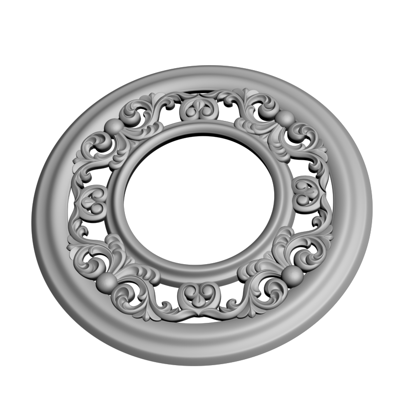 картинка Рама резная круглая D14-440 3D-STL.COM