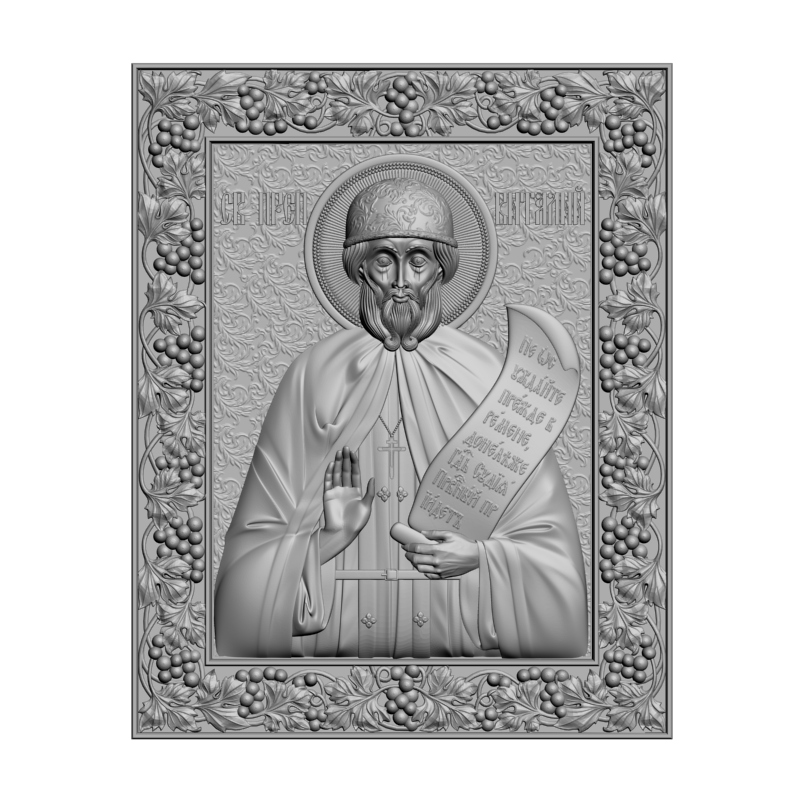 картинка Икона Святого преподобного Виталия Александрийского V3-443 3D-STL.COM