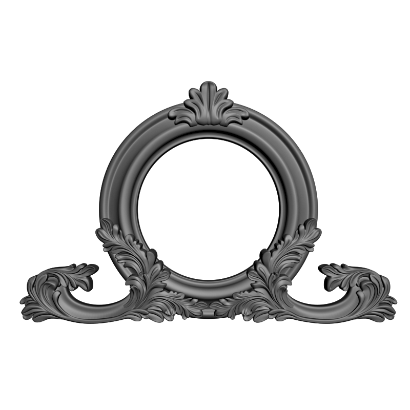 картинка Рама резная круглая D14-460 3D-STL.COM