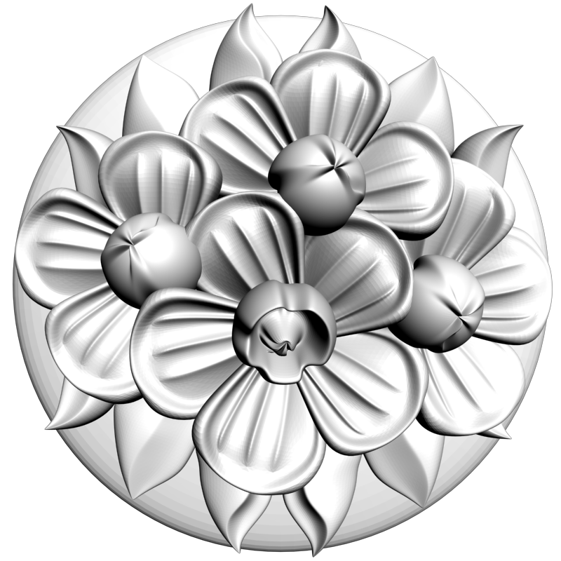 картинка Розетка резная D16-329 3D-STL.COM