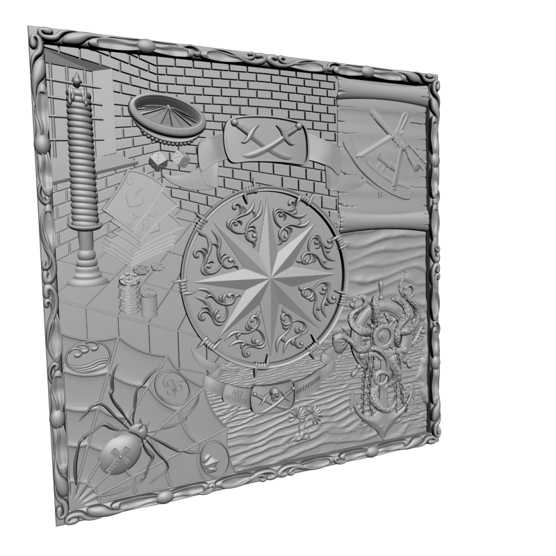 картинка Нарды со звездой PI2-097 3D-STL.COM