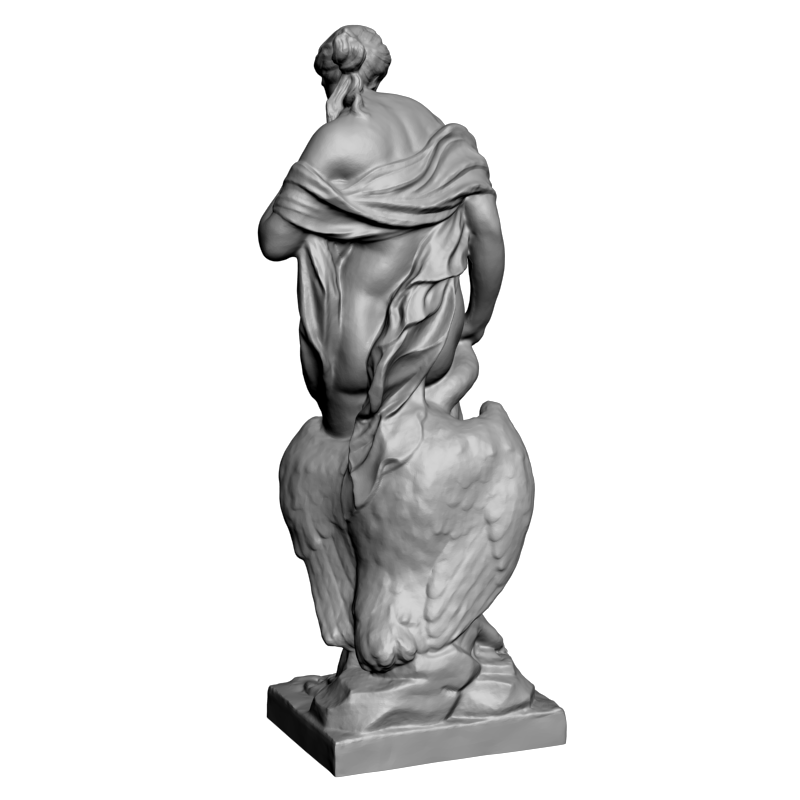 картинка Голая девушка и гусь L3-251 3D-STL.COM