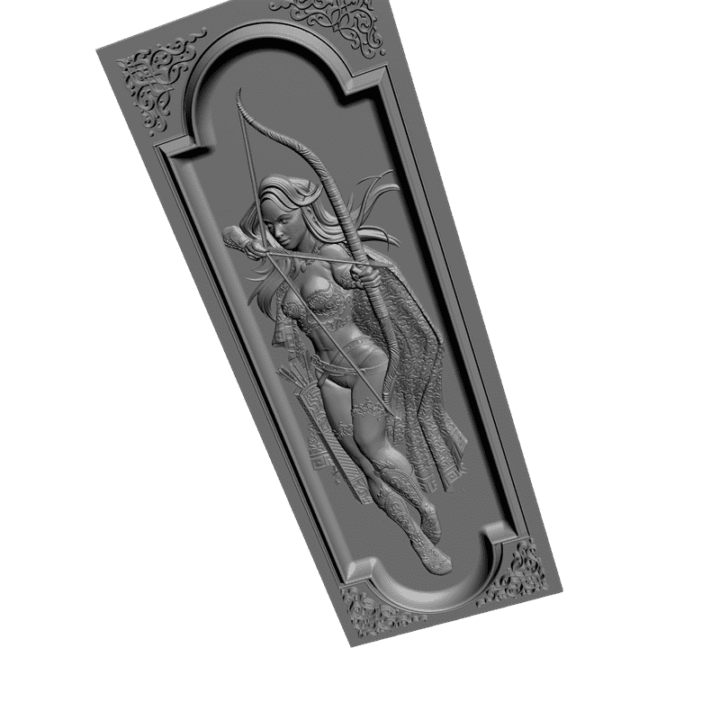 картинка Амазонка с луком PI2-033 3D-STL.COM