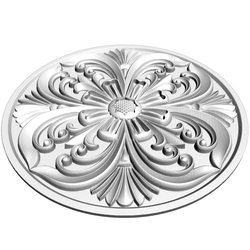 картинка Розетка резная круглая D16-292 3D-STL.COM