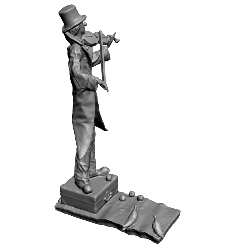 картинка Скрипач и голубь L3-173 3D-STL.COM