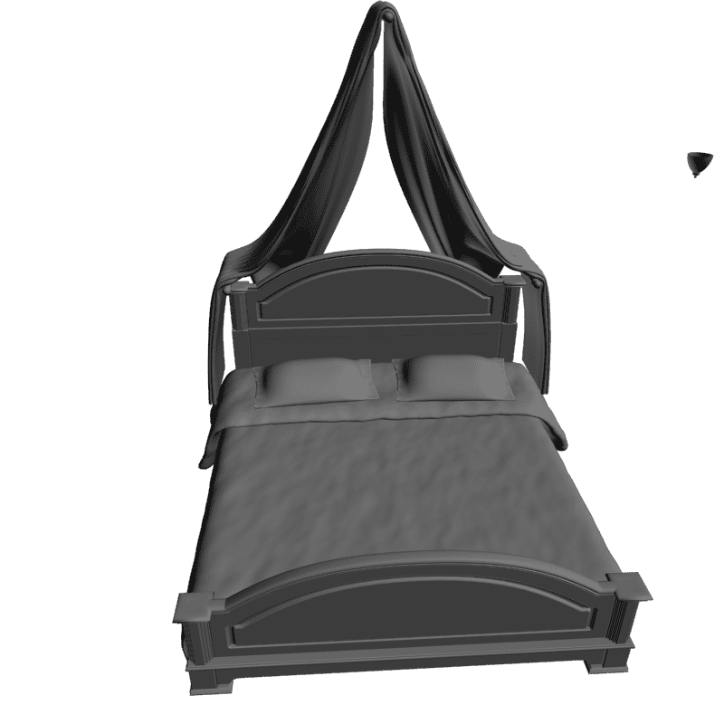 картинка Кровать с балдахином M4-159 3D-STL.COM