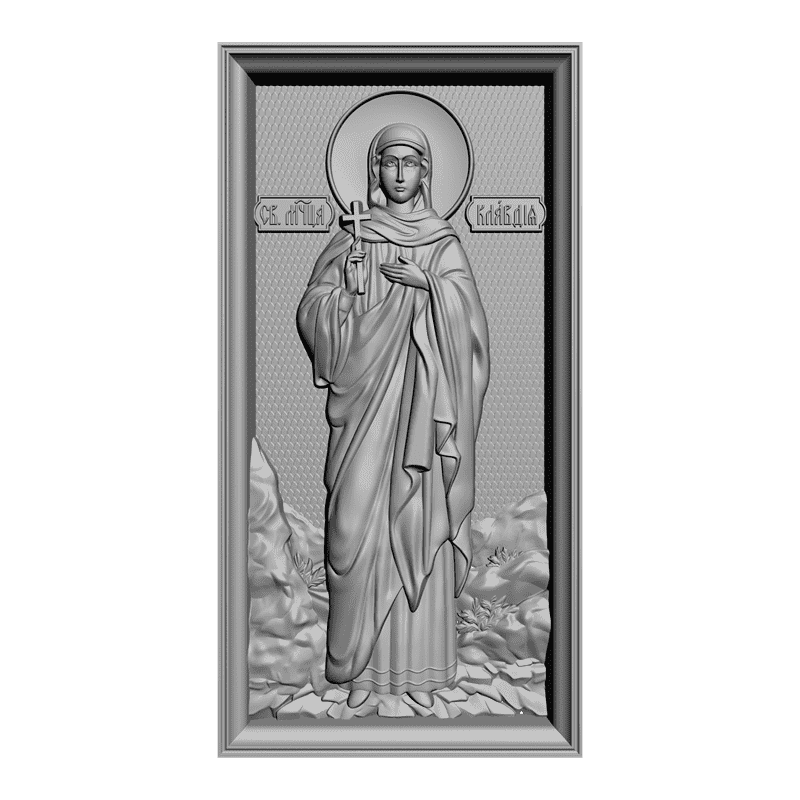 картинка Святая мученица Клавдия V3-258 3D-STL.COM