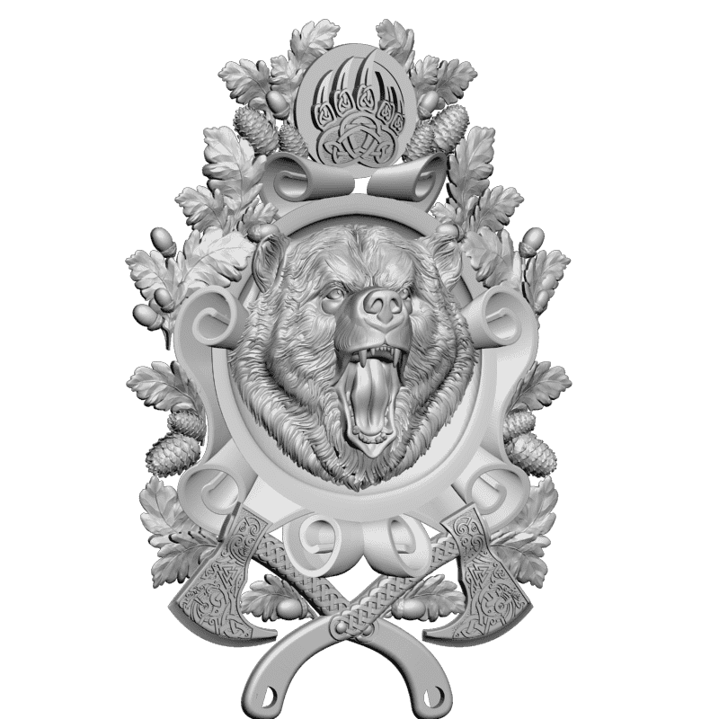 картинка Злой медведь F1-161 3D-STL.COM