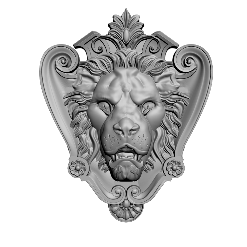 картинка Лев D12-691 3D-STL.COM
