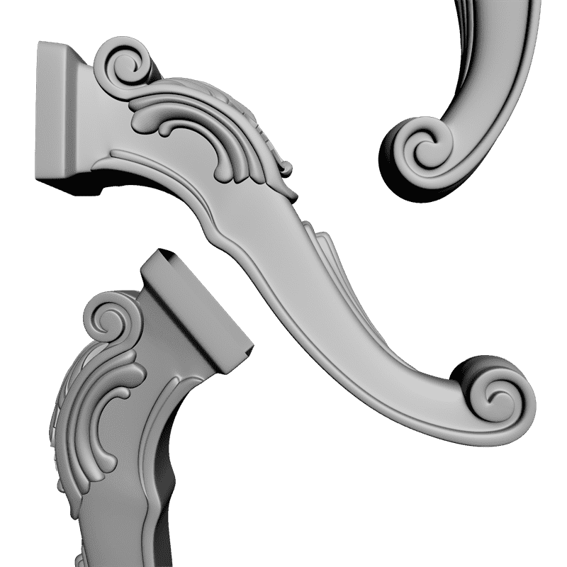 картинка Ножка резная M6-044 3D-STL.COM
