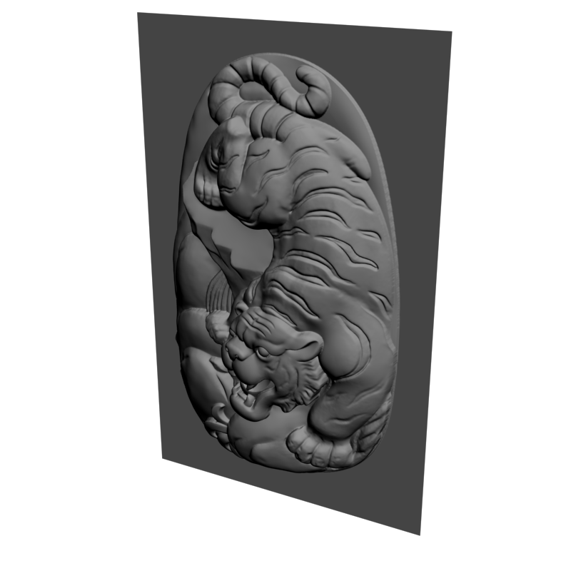 картинка Тигр D12-652 3D-STL.COM