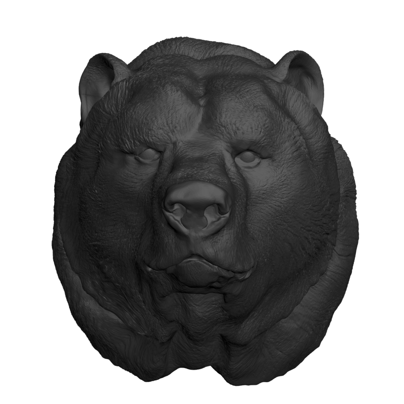 картинка Голова гризли F1-236 3D-STL.COM