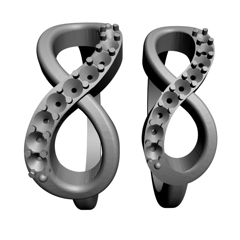 картинка Кольцо с восьмёркой RY2-181 3D-STL.COM