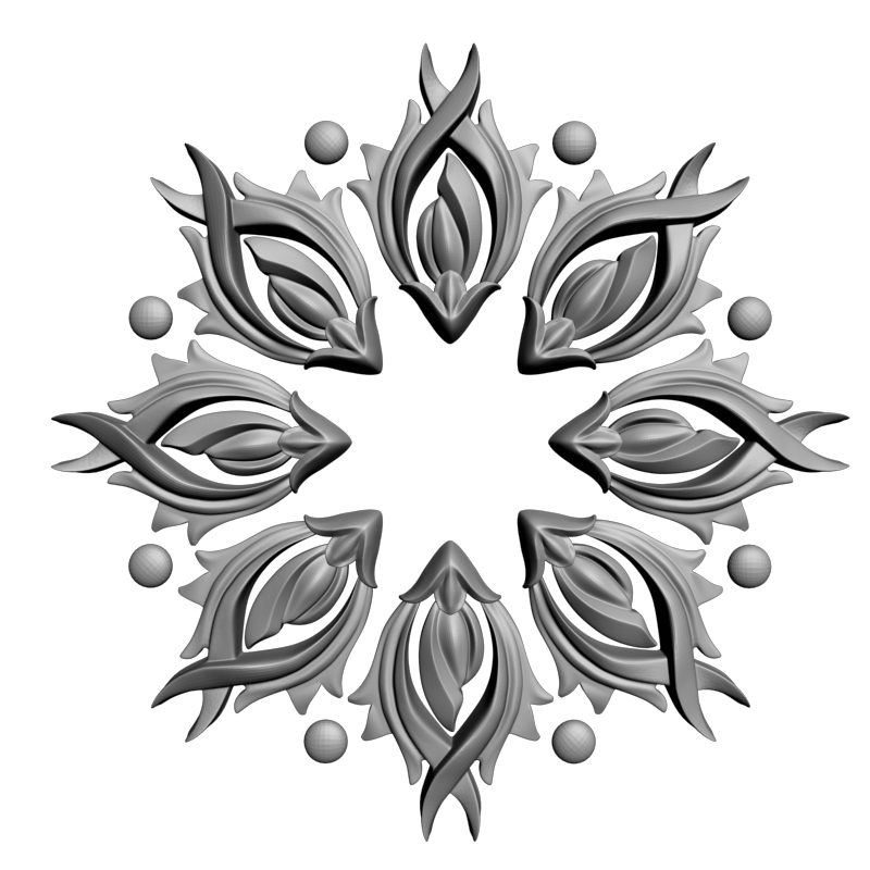 картинка Розетка резная D16-367 3D-STL.COM