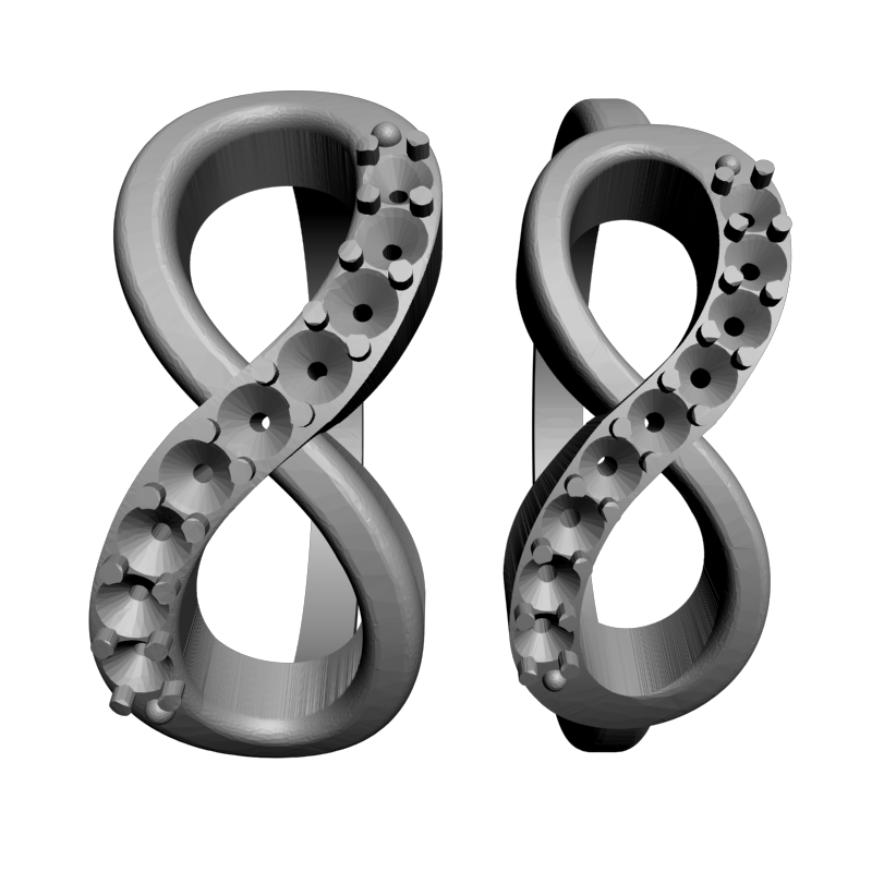 картинка Кольцо с восьмёркой RY2-181 3D-STL.COM