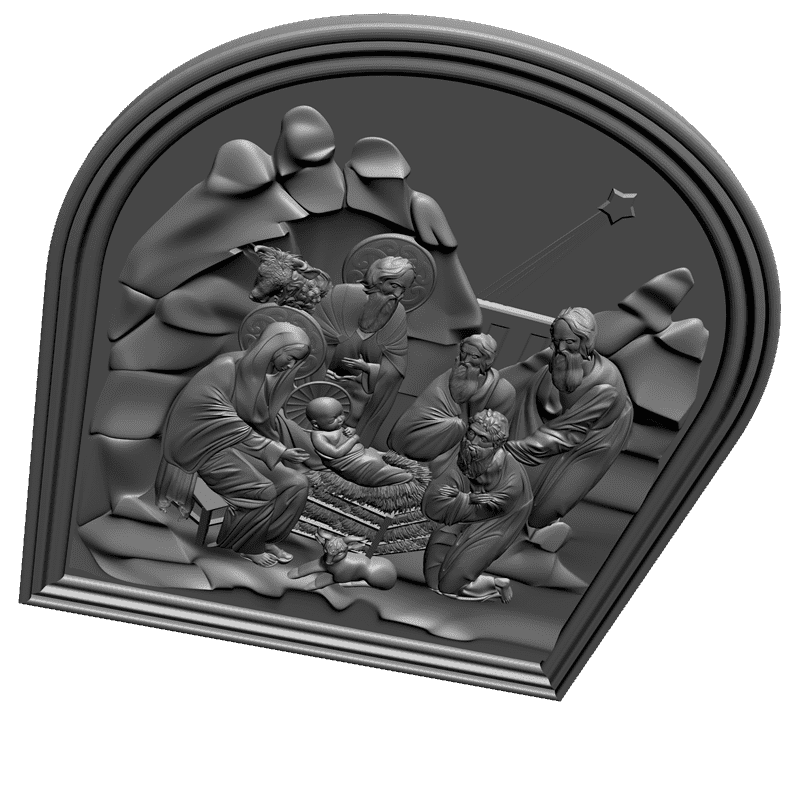 картинка Рождество Христово V3-016 3D-STL.COM