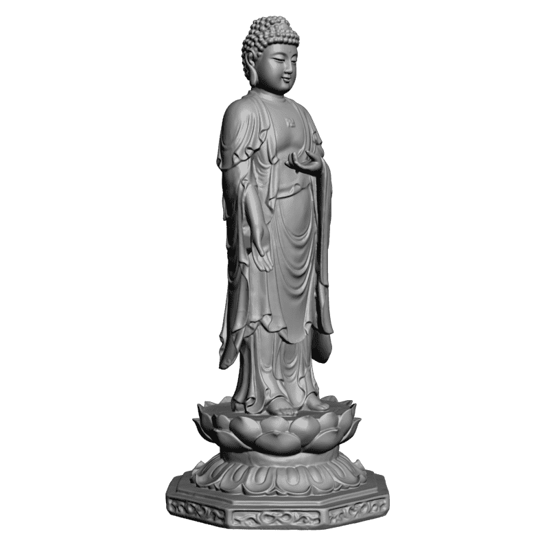 картинка Гаутама Будда стоит V9-070 3D-STL.COM
