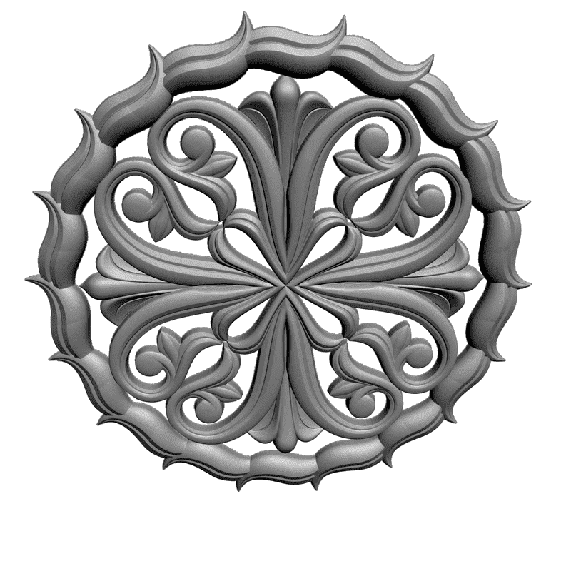 картинка Розетка резная D16-004 3D-STL.COM