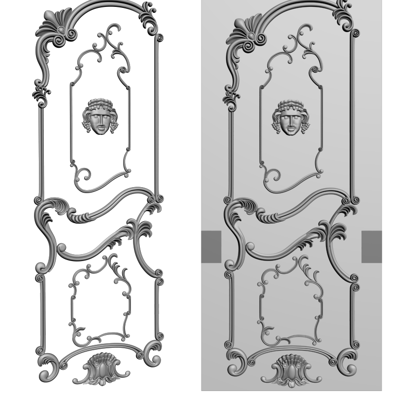 картинка Двери резные H3-085 3D-STL.COM
