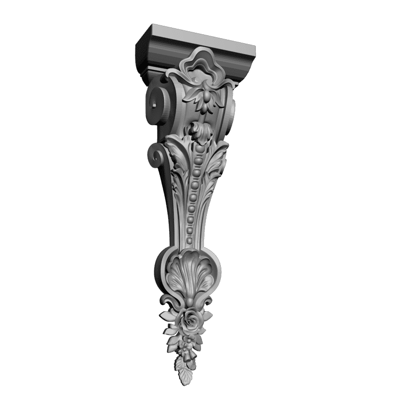 картинка Кронштейн резной D9-175 3D-STL.COM