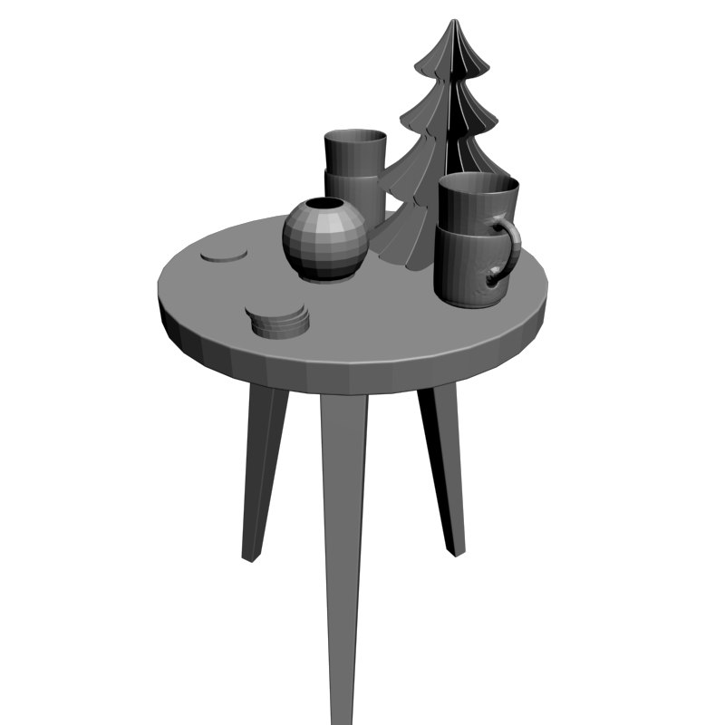 картинка Круглый столик M8-110 3D-STL.COM