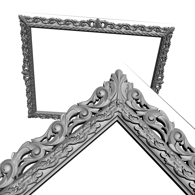 картинка Рамка резная D14-137 3D-STL.COM
