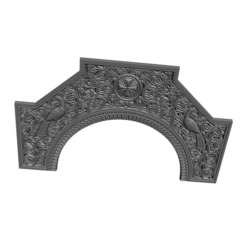 картинка Резная арка с крестом V9-049 3D-STL.COM
