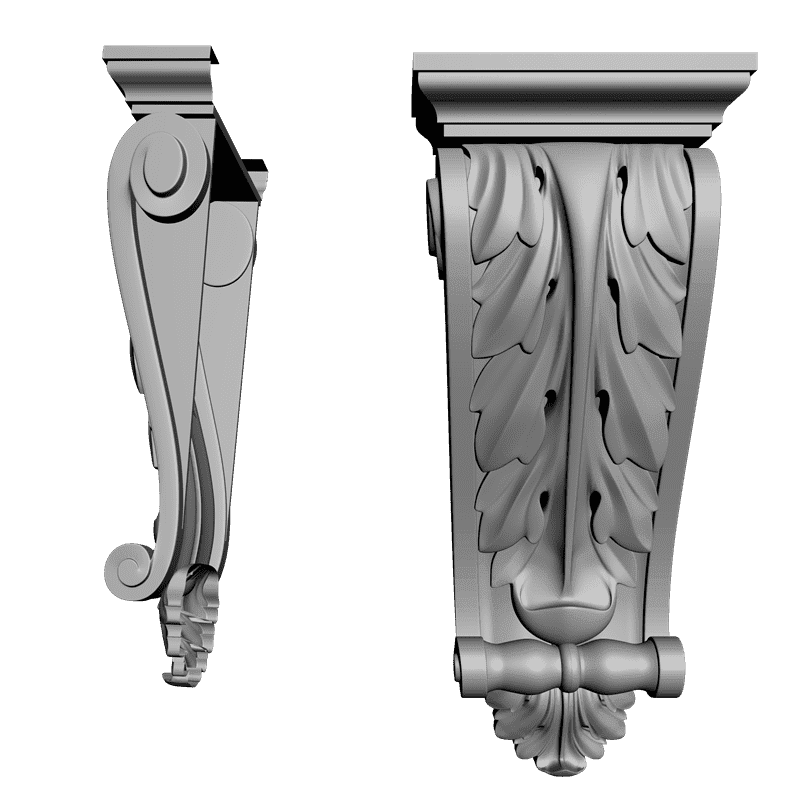 картинка Кронштейн резной D9-140 3D-STL.COM