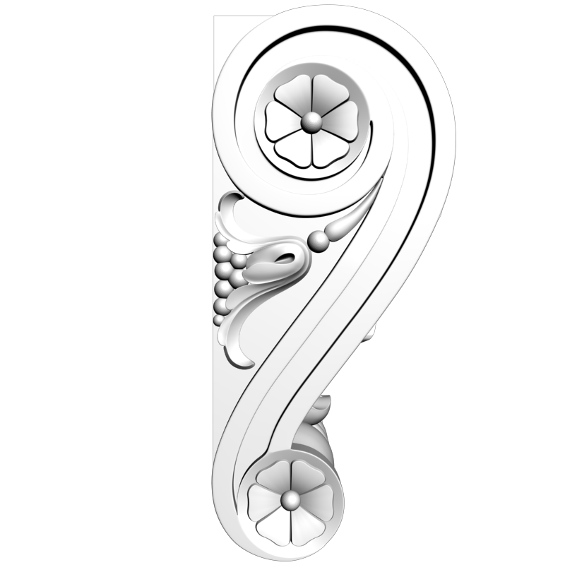 картинка Кронштейн резной D9-186 3D-STL.COM