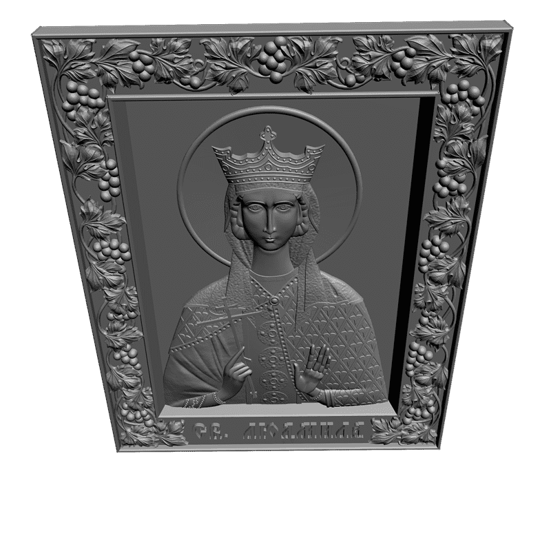 картинка Святая Людмила V3-158 3D-STL.COM