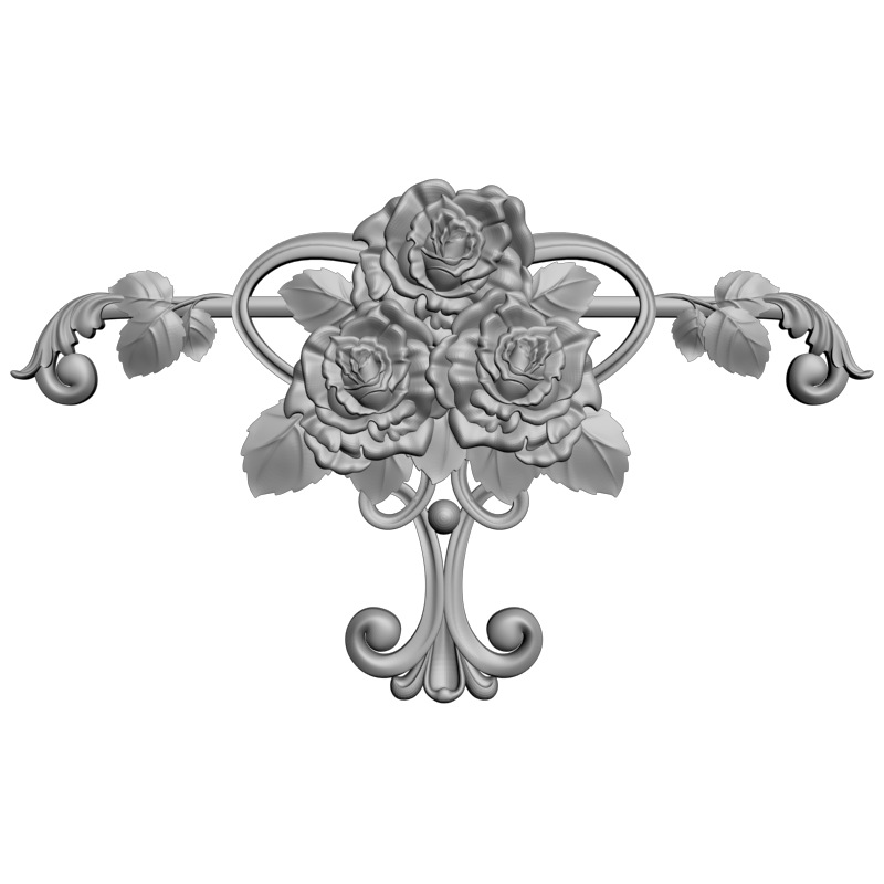 картинка Декор с розами D10-269 3D-STL.COM