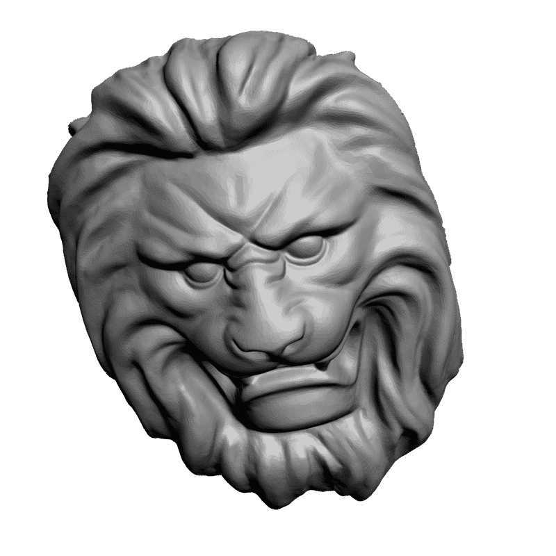картинка Голова льва F1-079 3D-STL.COM