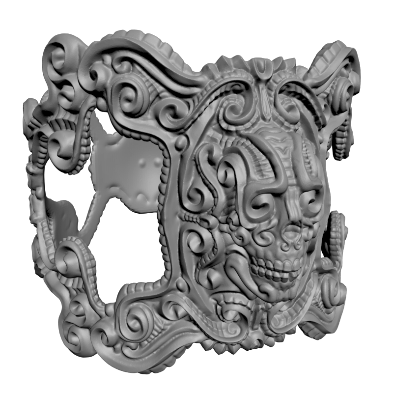 картинка Кольцо с черепом RY2-160 3D-STL.COM