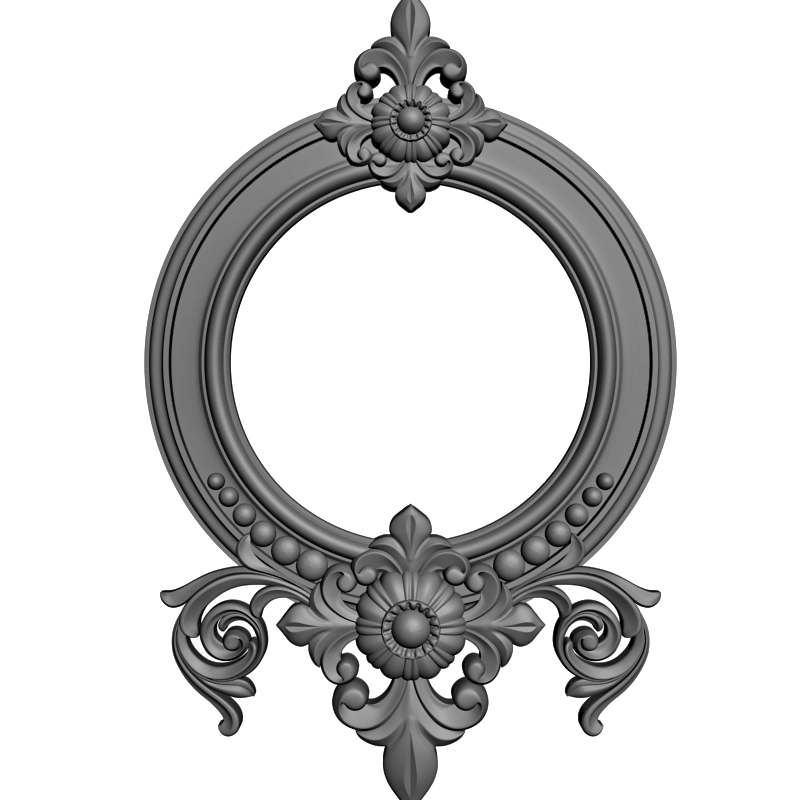 картинка Рама резная круглая D14-447 3D-STL.COM
