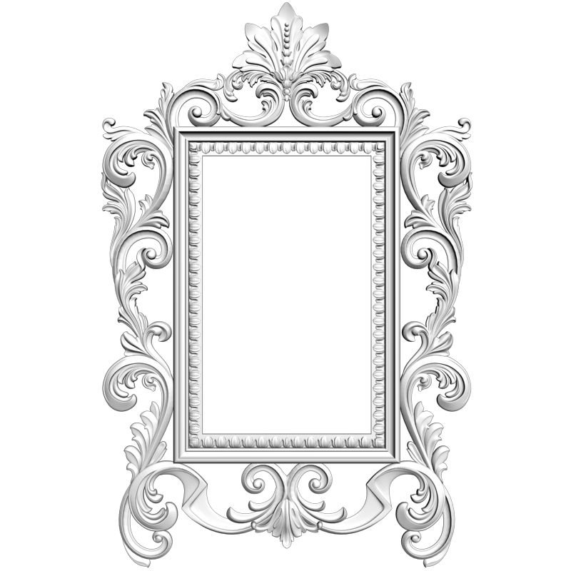 картинка Рама резная прямоугольная D14-395 3D-STL.COM