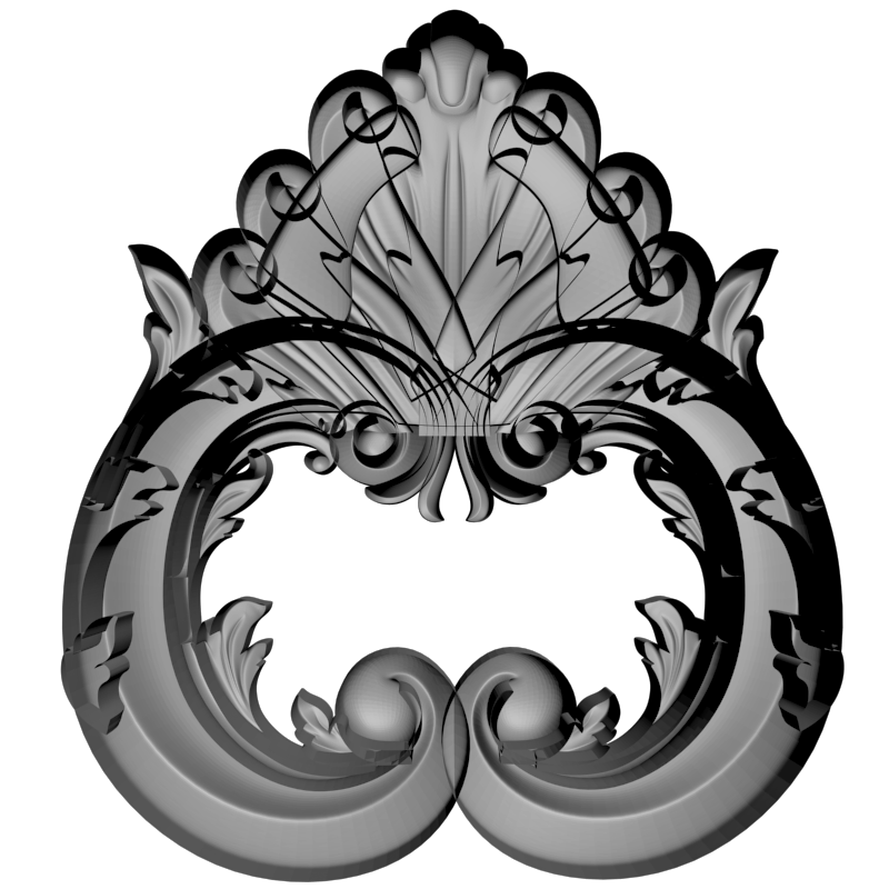 картинка Накладка декоративная рамная D10-389 3D-STL.COM