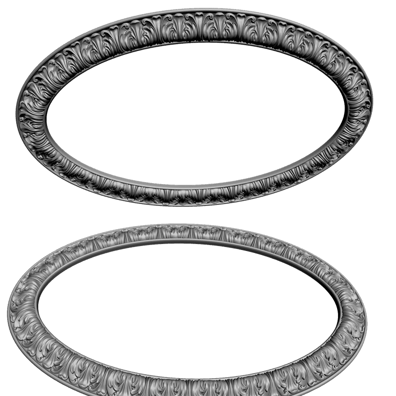 картинка Рамка овальная под зеркало D14-063 3D-STL.COM