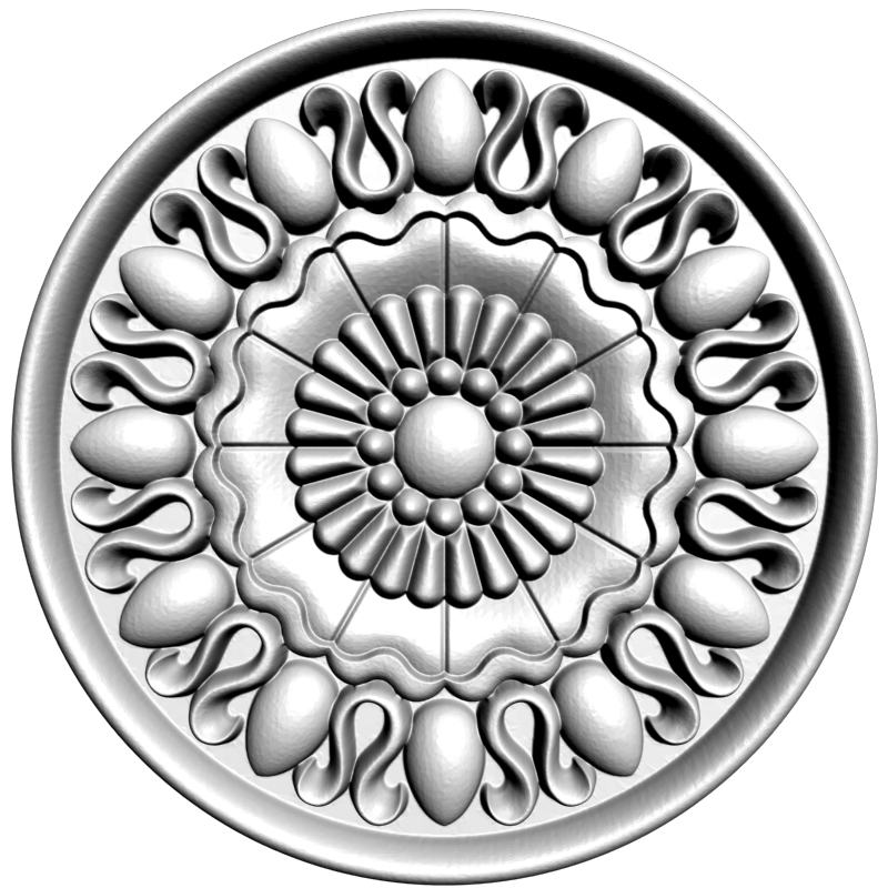 картинка Розетка резная круглая D16-289 3D-STL.COM