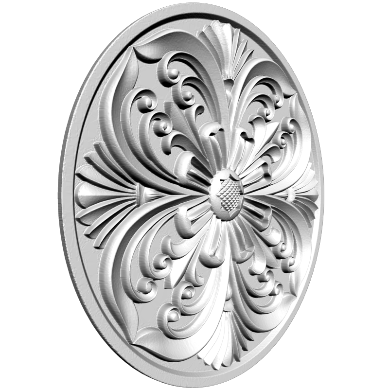 картинка Розетка резная круглая D16-292 3D-STL.COM